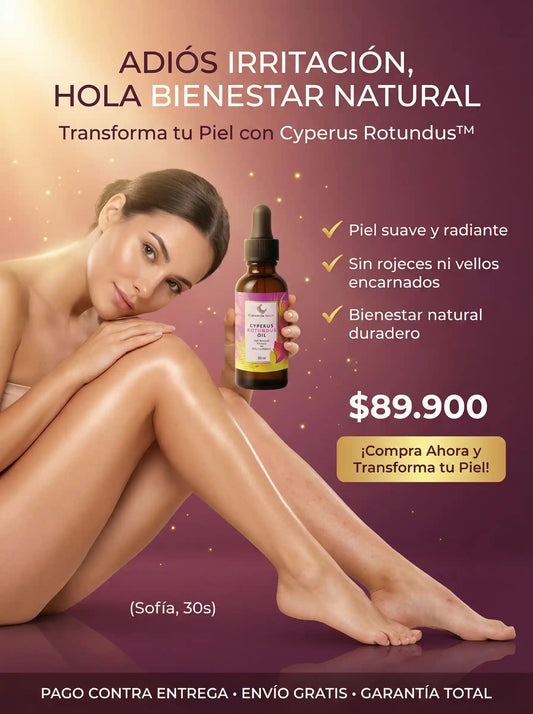 Aceite anti vello natural, piel suave por más tiempo - Cyperus Rotundus™