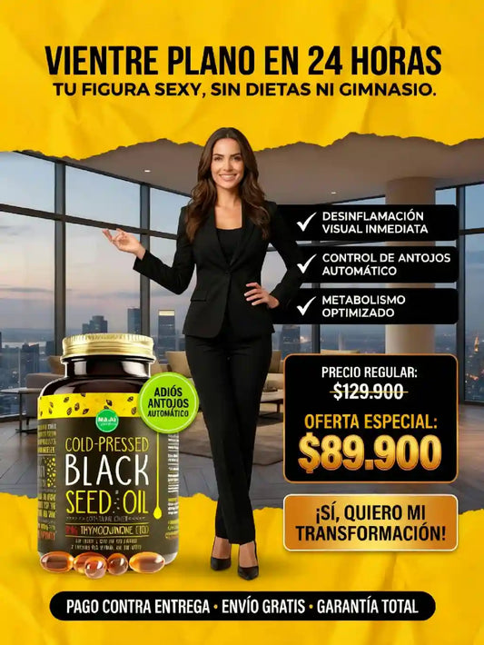 Black Seed Oil - Desinflamante Abdominal y Supresor de Antojos