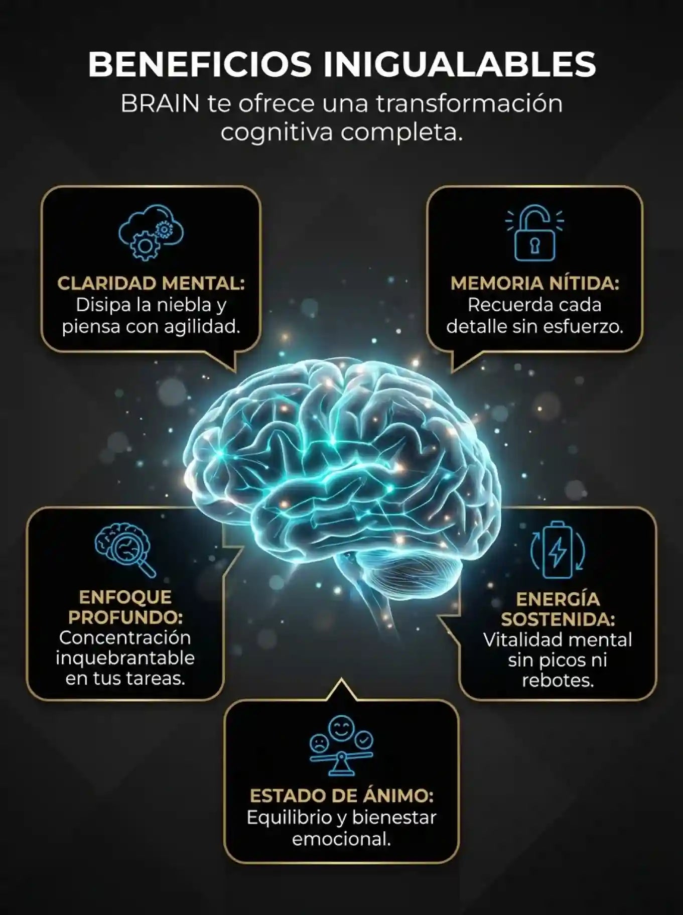 BRAIN™ 60 cap – Vuelve a Descansar, moverte y  estar mentalmente ágil