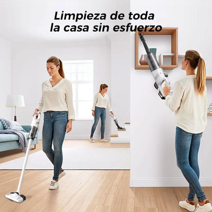 Aspiradora de Mano Inalámbrica - Potente Succión Con 4 Accesorios para Coches y Hogar