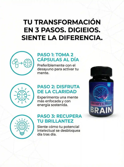 BRAIN™ 60 cap – Vuelve a Descansar, moverte y  estar mentalmente ágil
