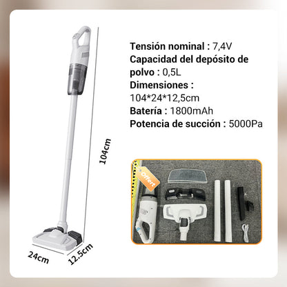 Aspiradora de Mano Inalámbrica - Potente Succión Con 4 Accesorios para Coches y Hogar