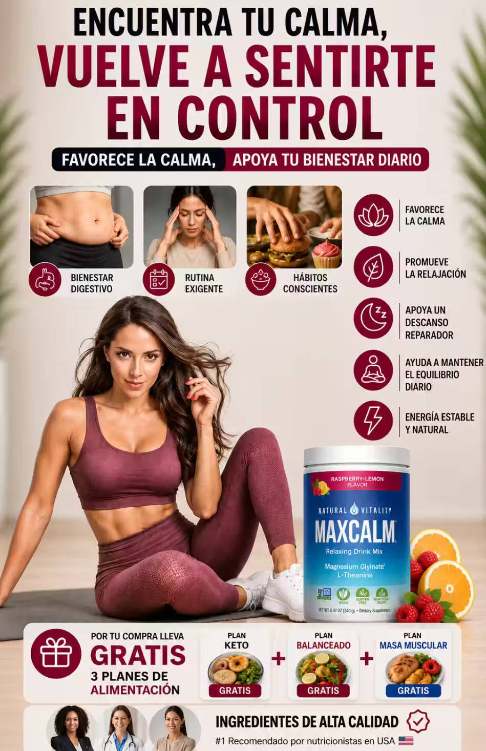 MAXCALM 453 Gr. - Apoya tu control y bienestar.