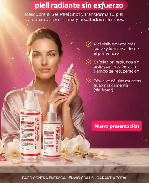 Set Peel Shot de Ácido Hipocloroso - piel más suave y luminosa